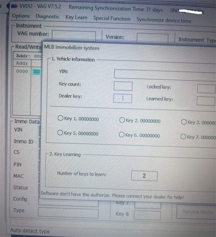 Xhorse VVDI2 MLB Key Learning No License solution
